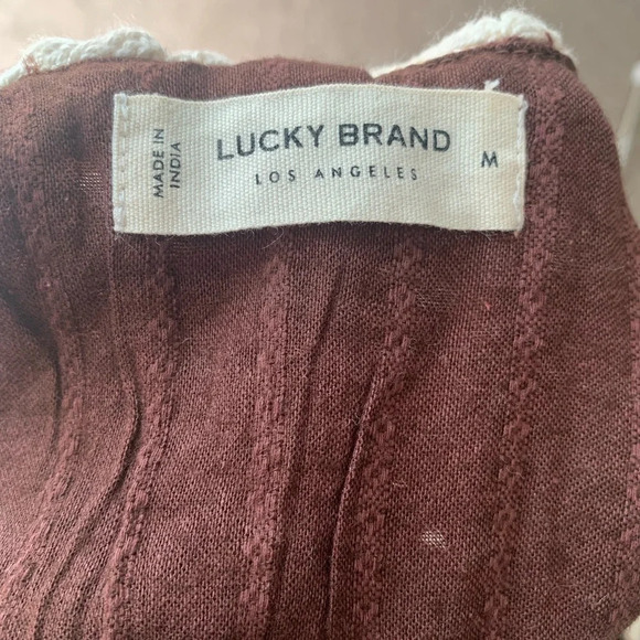 Lucky Brand Crochet‎ Romper - Size M - Pink Granny Square - NWT - Picture 10 of 15